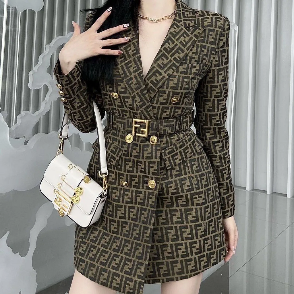 New suit pleated dress coat 900240812002