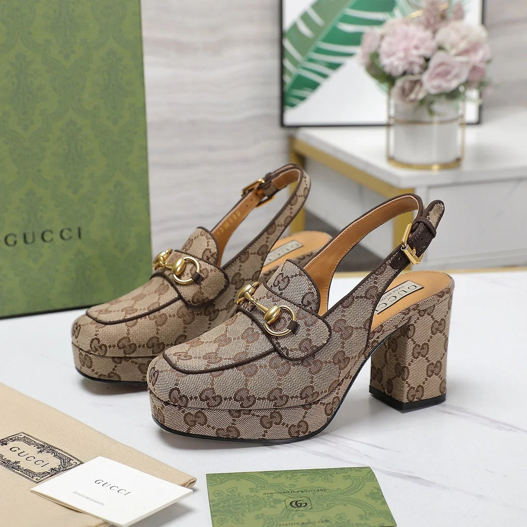 New Women's Horsebit Mid-heeled Sandals and High Heels