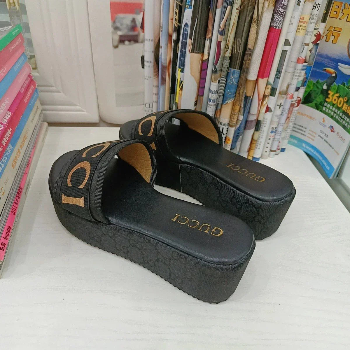 New Metallic Letter Women's Sandals 1024031806