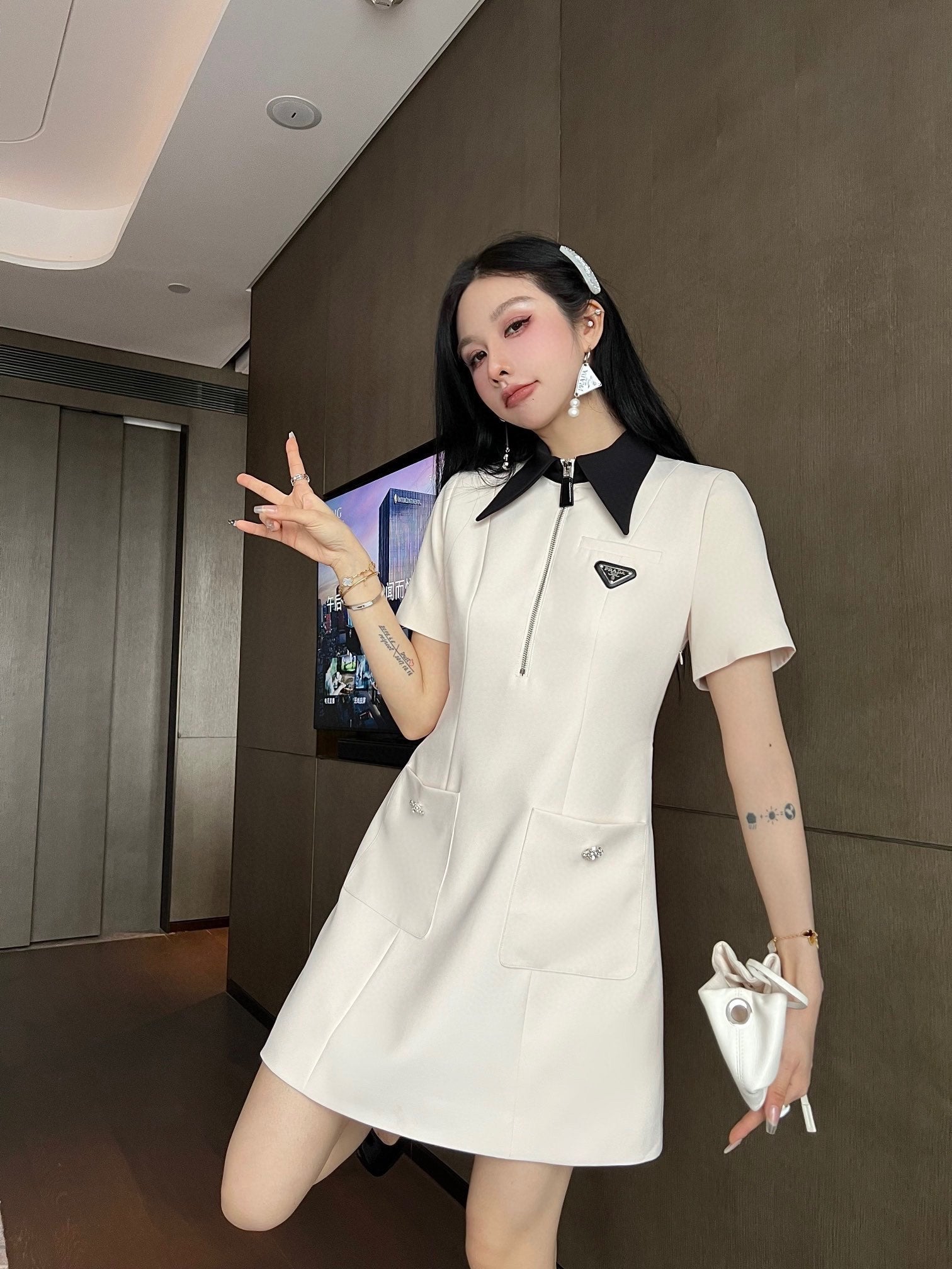 New style lapel dress 0724031301