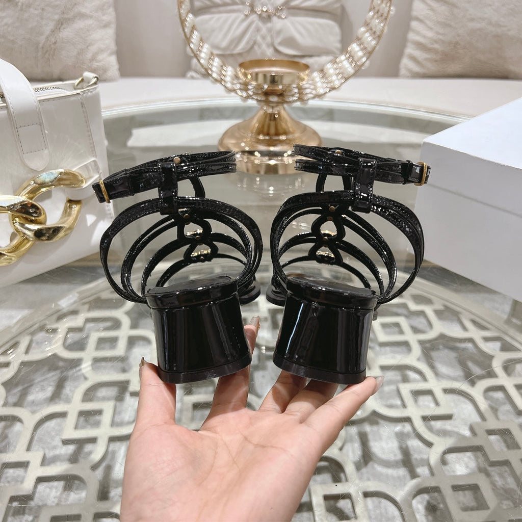 CLN new fashion retro thick heel sandals 0725031008
