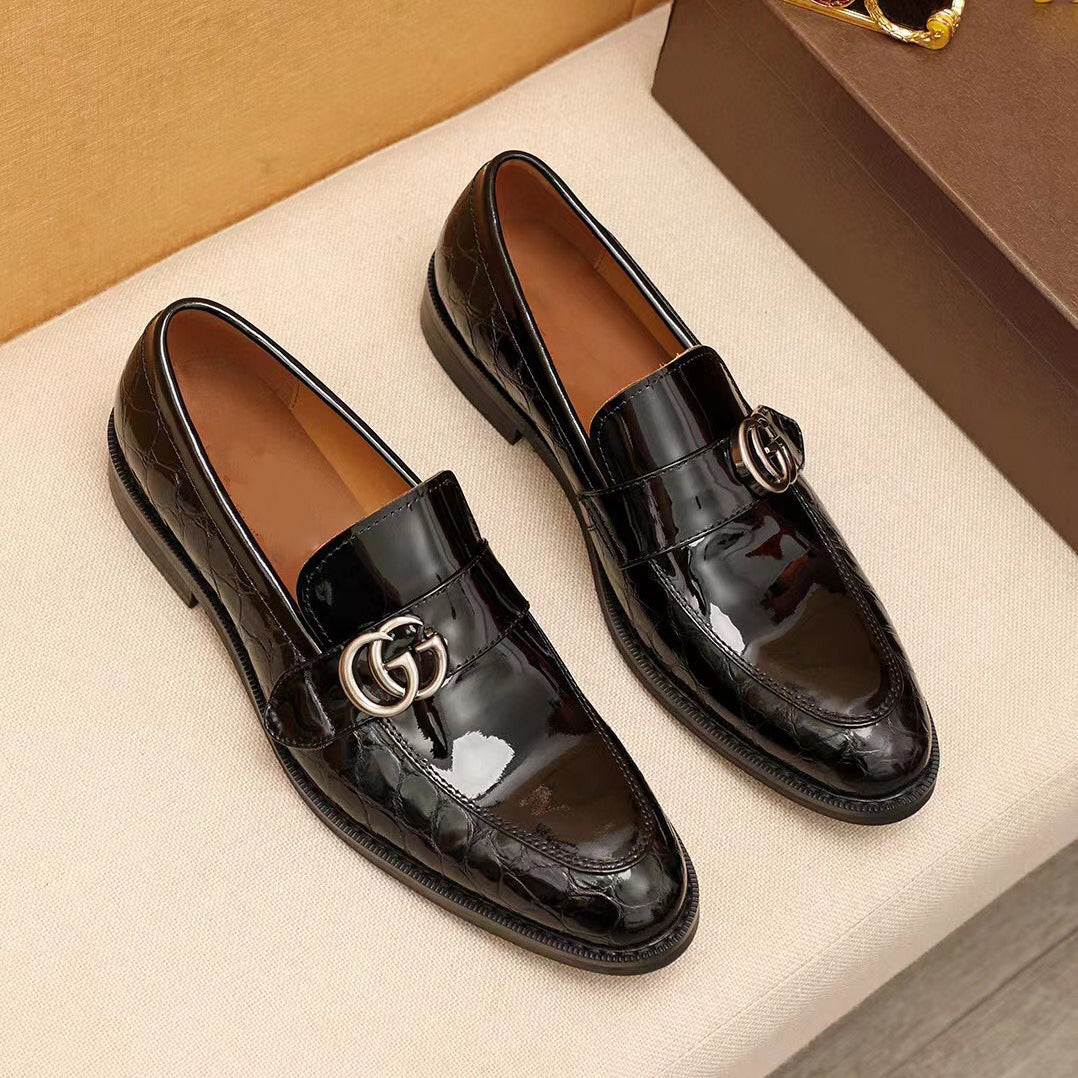 Senior master design Leisure leather shoes loafers