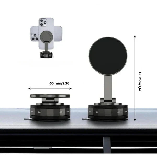 Magnetic Suction Cup - 360° Stretchable Phone Holder with Vacuum Seal