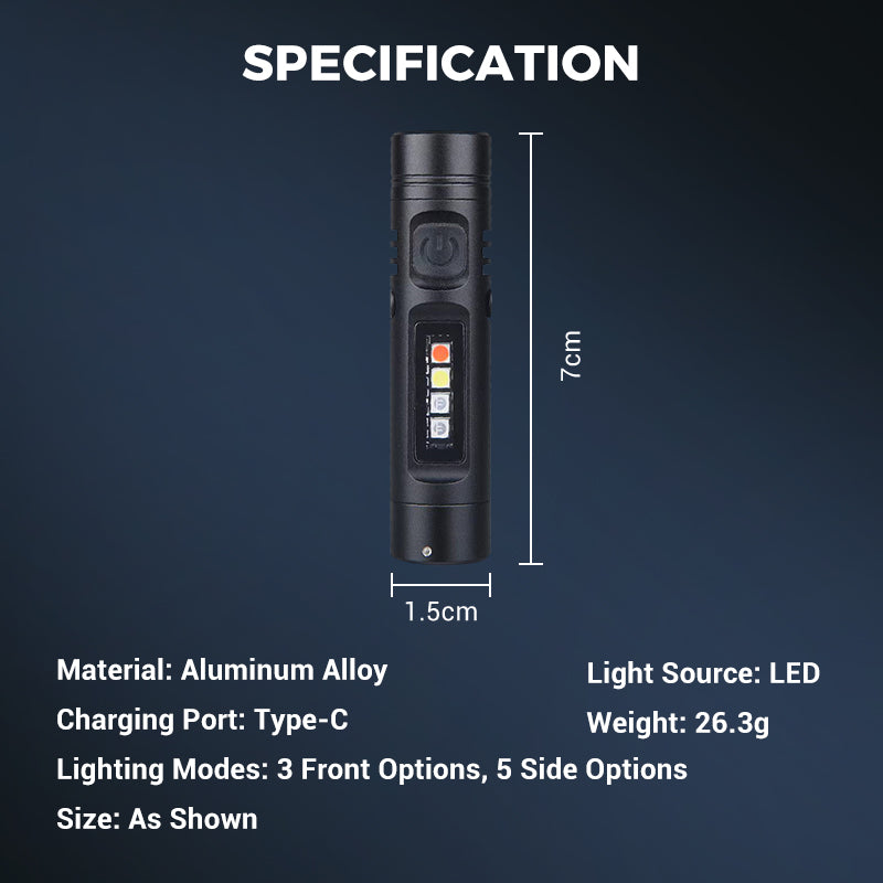 🎁Buy 2 Get 1 Free🔥💥Multi-Functional Aluminum Alloy Mini Flashlight✨