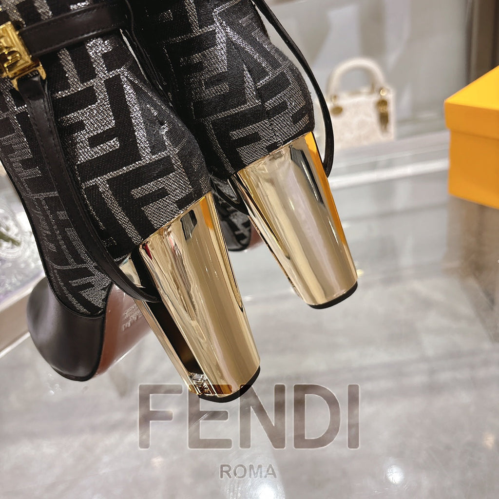 FD Round toe leather Delfina boots 1824111503