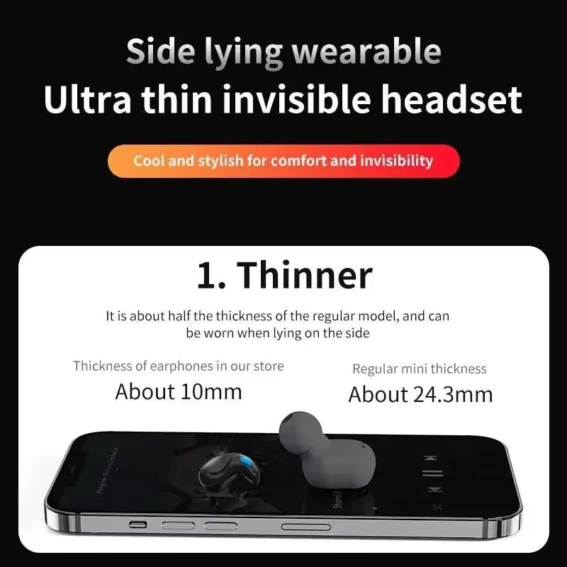 Ailsion Sleep Bluetooth Headset, Ailsion Earbuds For Sleeping, in-Ear Noise Cancelling Earphones