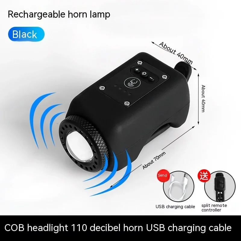 Bike Electronic Horn with Large Range Floodlight
